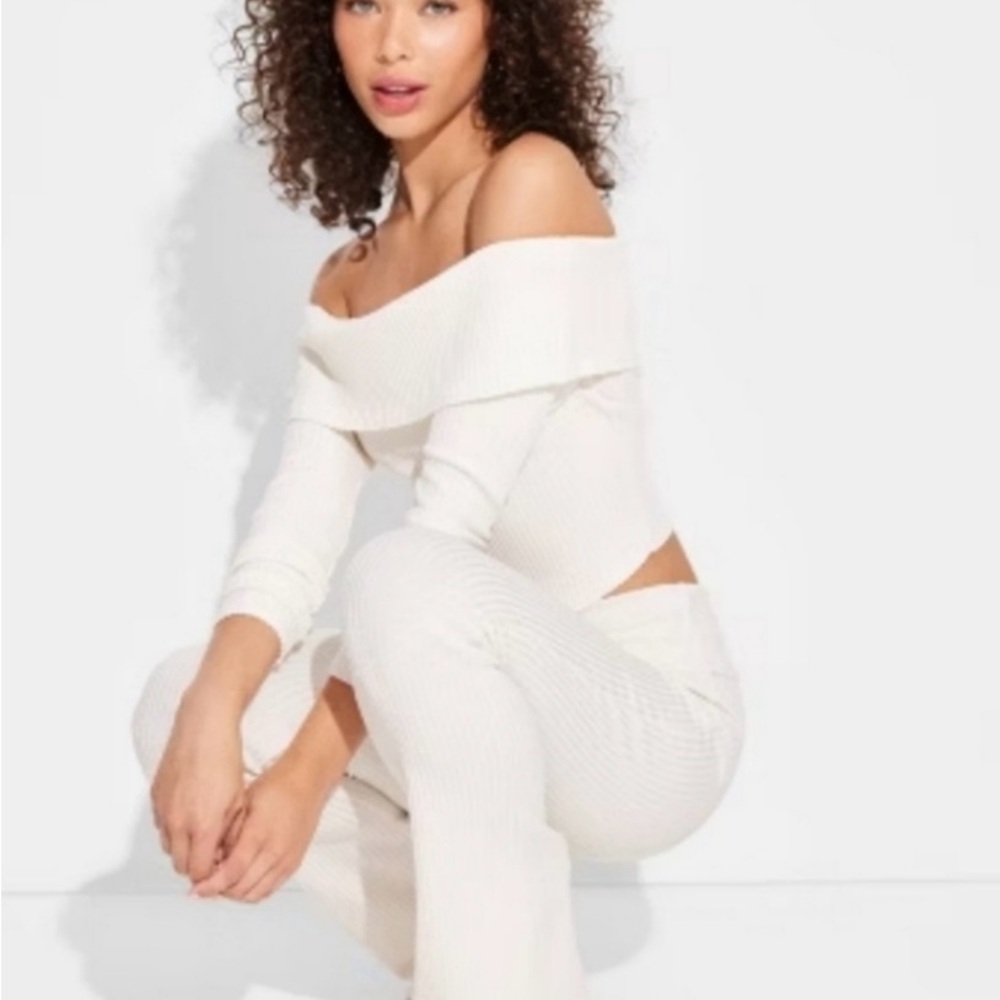 NWT! Wild Fable Women’s Ribbed Fold Over Waistband Flare Leggings Pant sz XXL